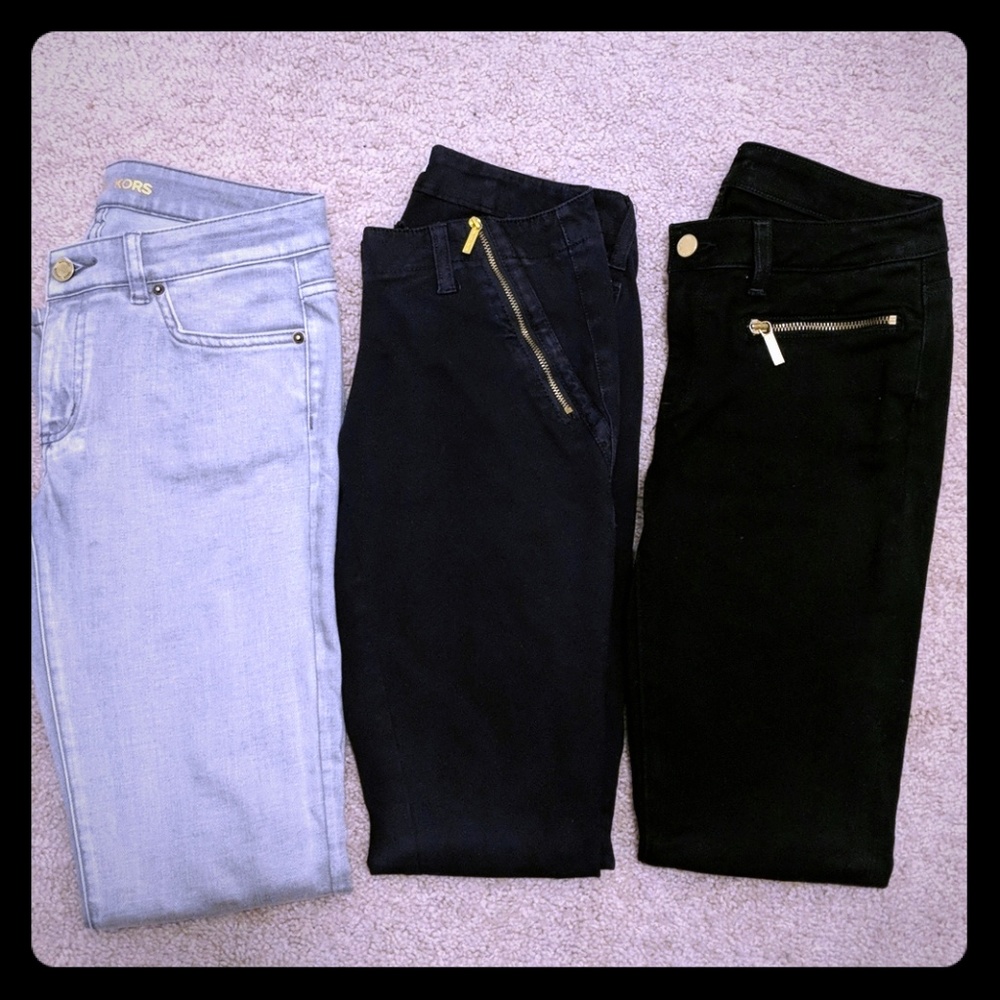 3 pairs of Michael Kors pants/jeans